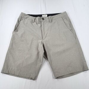 7 Diamonds Mens Performance Chino Golf Shorts 33 Beige Stretch 10" Inseam EUC